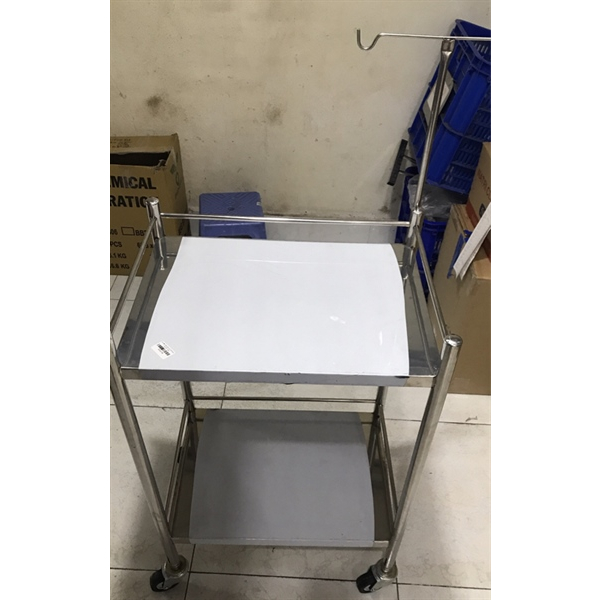 Xe đẩy máy điện tim 35*50cm inox 201