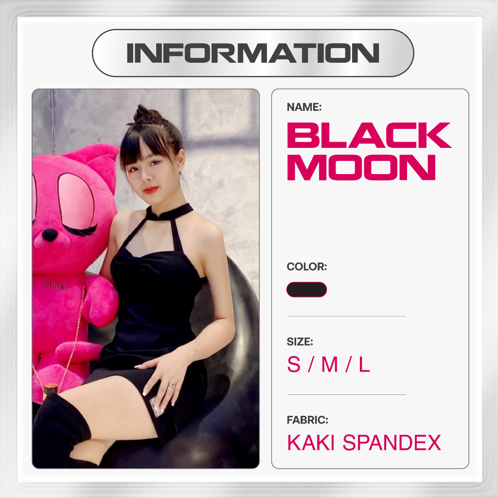 Váy nữ body BLACK MOON chất liệu Khaki Spandex thiết kế dáng đuôi cá có đệm mút ngực SOYOUNG -  ADSY201010K2DD