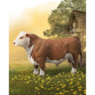 Mô hình động vật: Bò Hereford - Đực ( Chính hãng)
