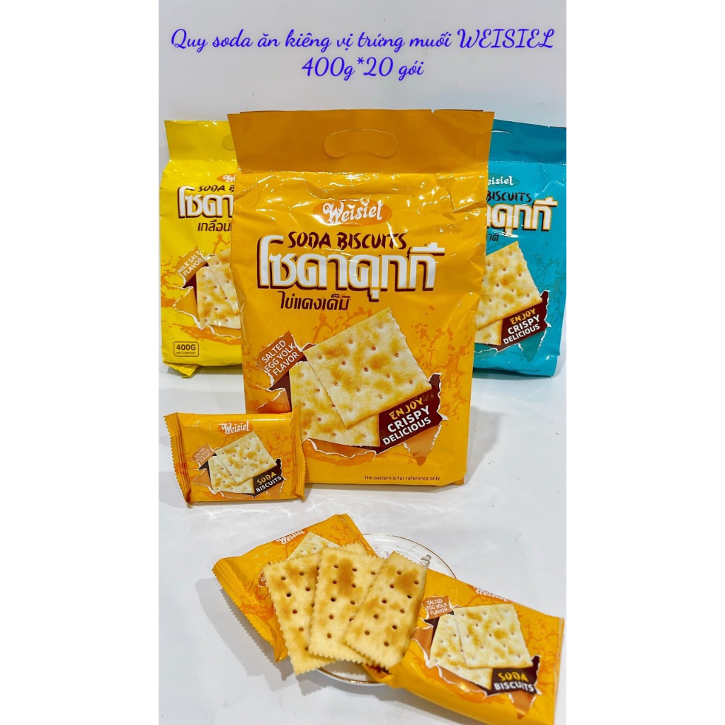 Bánh quy ít đường Soda Craker gói 400g