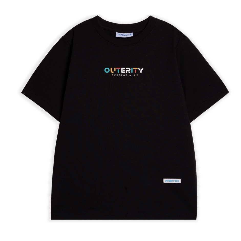 Áo thun Local Brand Outerity Rainbow Tee Kids / Black Color