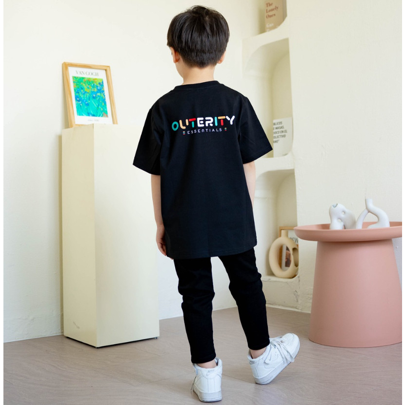 Áo thun Local Brand Outerity Rainbow Tee Kids / Black Color