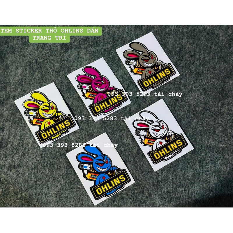 [ 1 MIẾNG ] TEM STICKER THỎ ONHLINS DÁN ĐƯỢC NHIỀU VI TRÍ