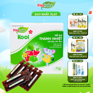 Vỉ Uống Fitolabs Kool Dạng Ống Giúp Thanh Nhiệt, Giải Độc, Tăng Cường Chức Năng Gan Cho Bé Hộp 20 Ống FITO13