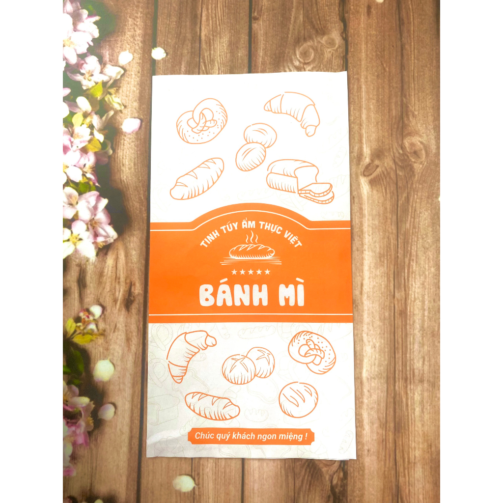 Túi đựng bánh mì Pate - 1000 túi 13x24cm - Mẫu mới 2023 - DD1301