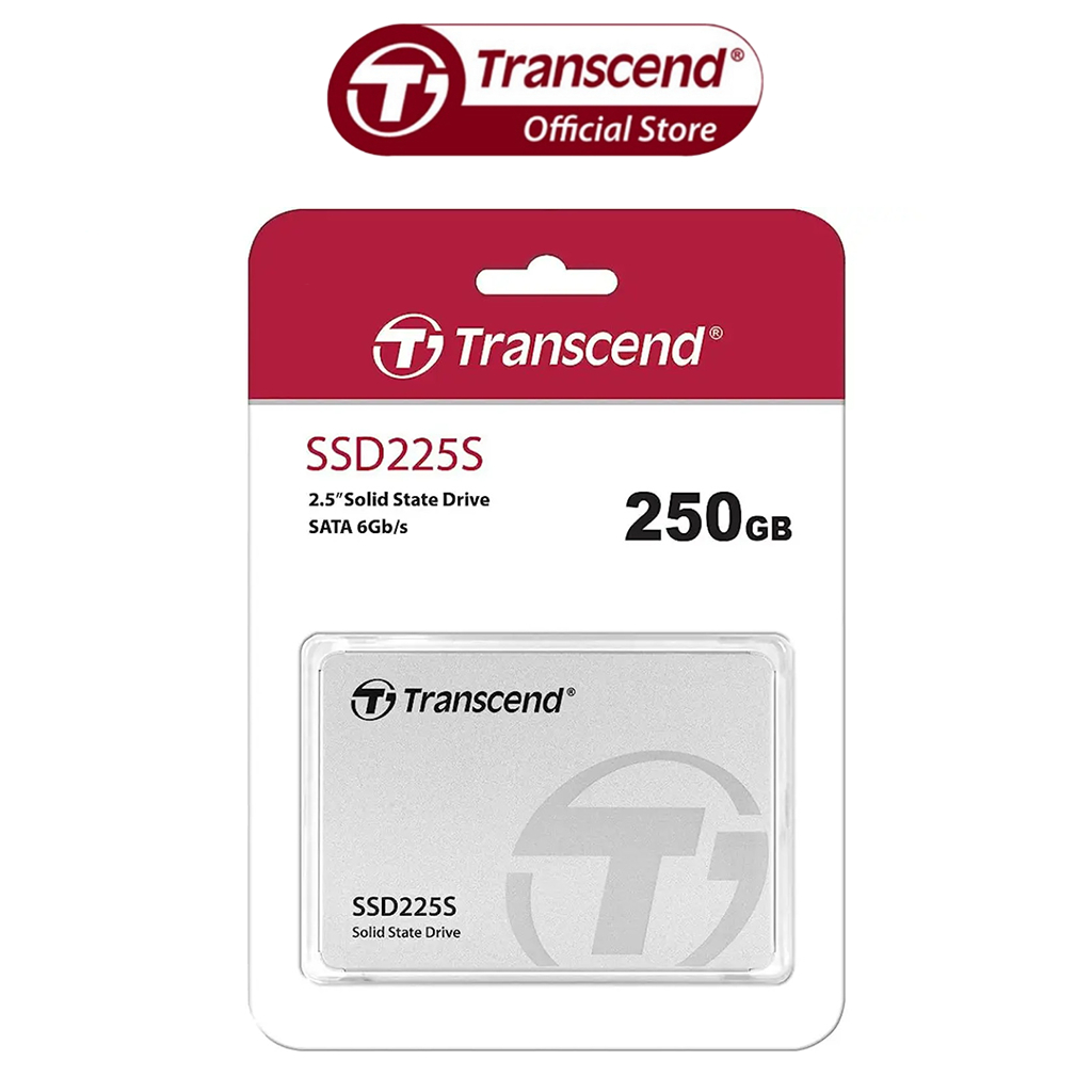 Ổ cứng gắn trong Transcend 250GB SSD225S 2.5" SATA III 6Gb/s SSD 3D TLC - Model TS250GSSD225S