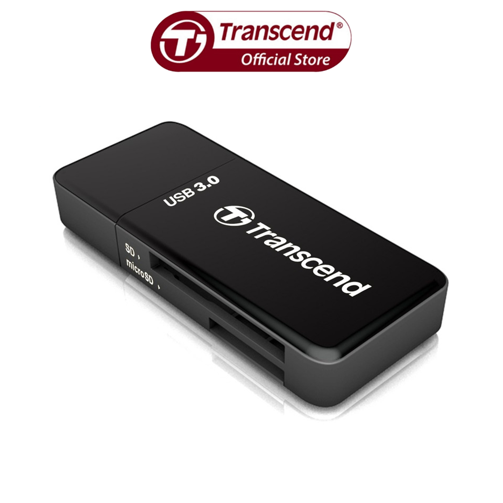 Đầu đọc thẻ nhớ USB 3.0 Transcend RDF5K Card Reader - Màu đen - Model TS-RDF5K