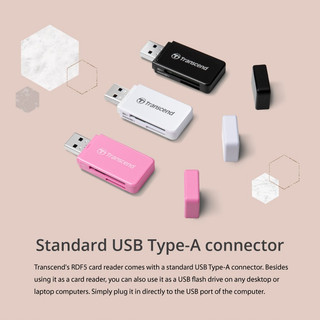 Đầu đọc thẻ nhớ USB 3.0 Transcend RDF5K Card Reader - Màu đen - Model TS-RDF5K
