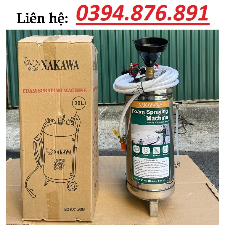 Bình Phun Bọt Tuyết Inox 20L Nakawa BB-20L
