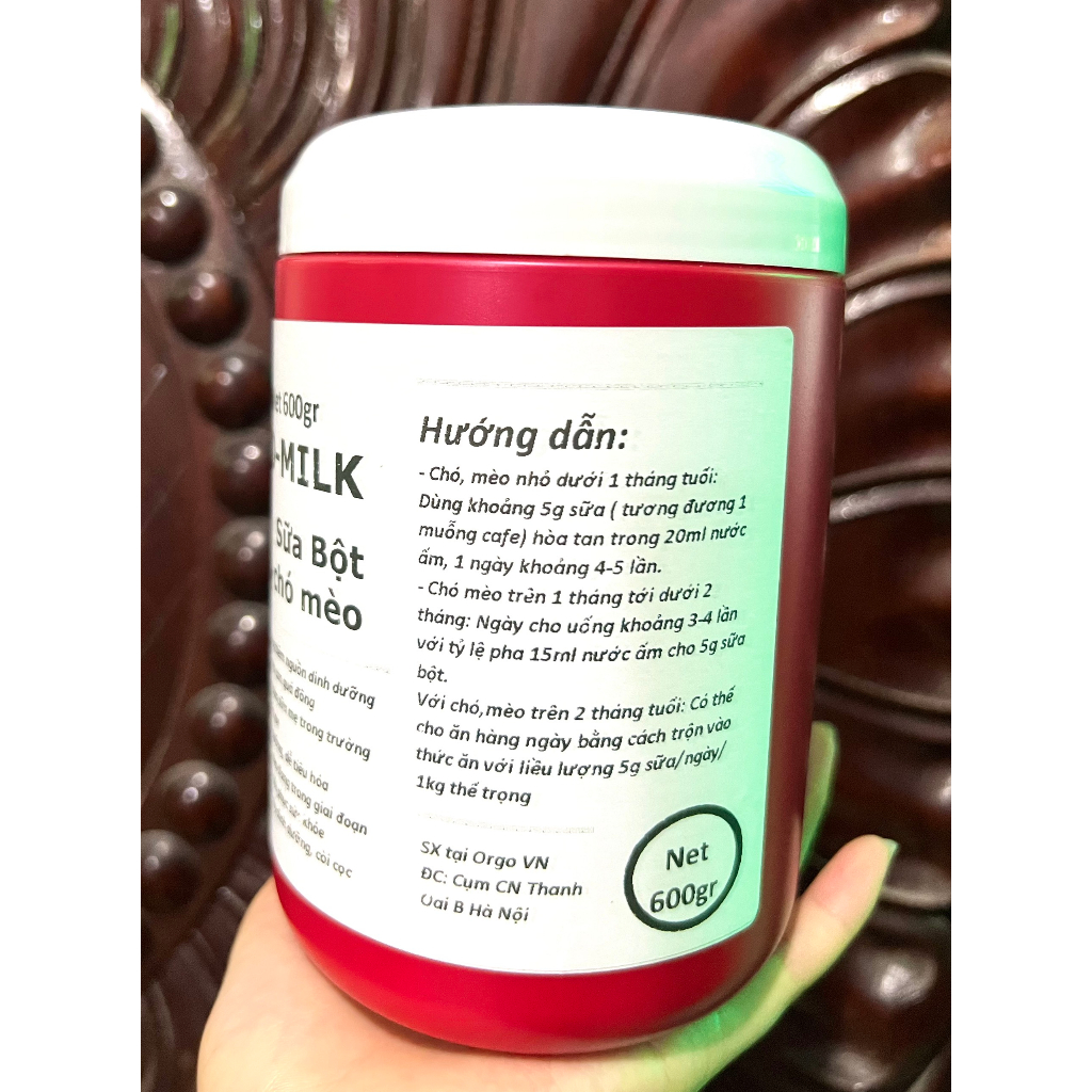 Sữa cho chó mèo  Bio Milk  và sữa bột hộp 600g