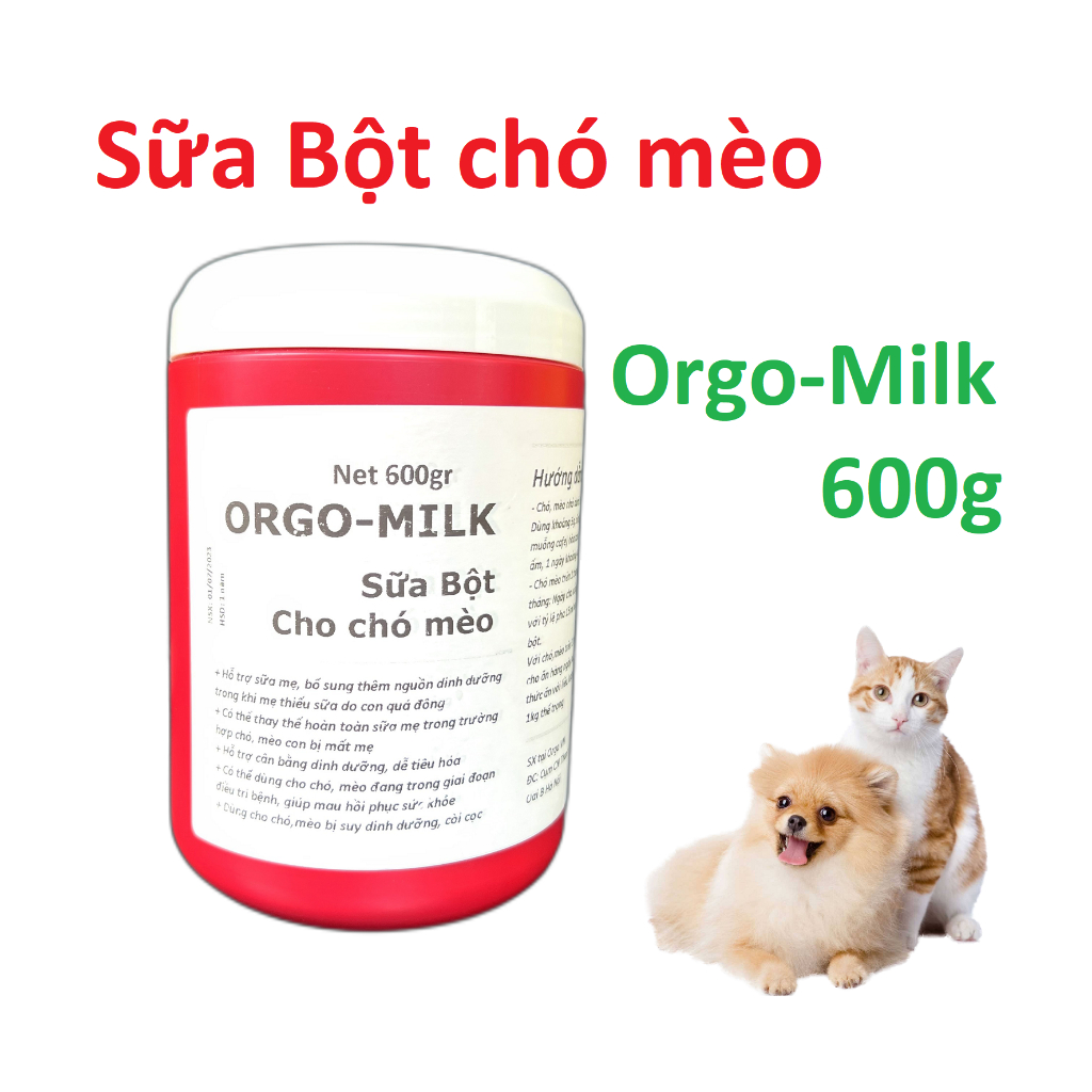 Sữa cho chó mèo  Bio Milk  và sữa bột hộp 600g