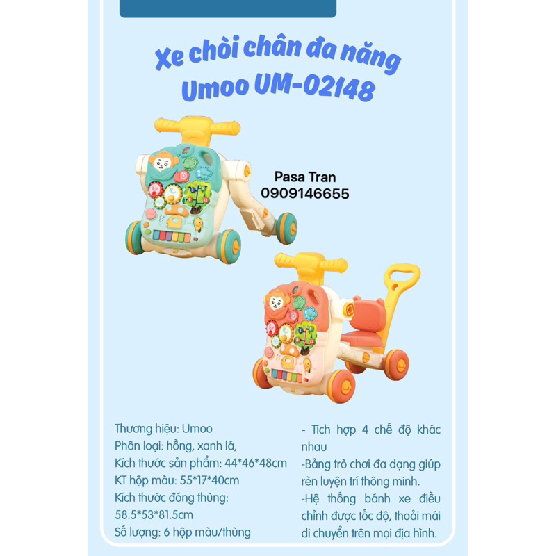 Xe tập đi đa năng 4 trong 1 Umoo 2148