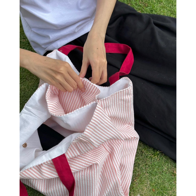 Túi tote/Túi Đeo Vai Chất Liệu Vải Đũi Xốp AWNING - Couleurbag