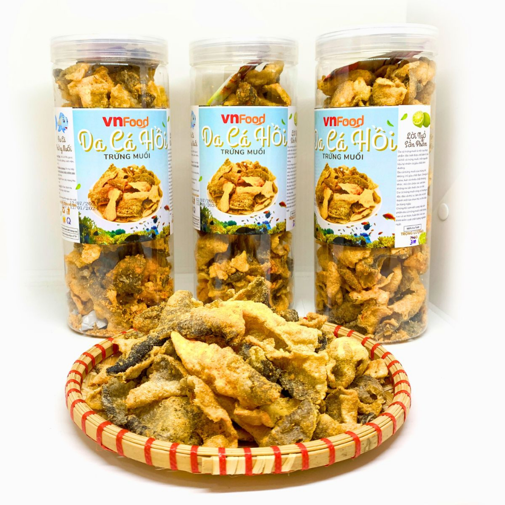 Da Cá Trứng Muối 300Gr | Đồ Ăn Vặt VnFood | Da Cá Ăn Vặt