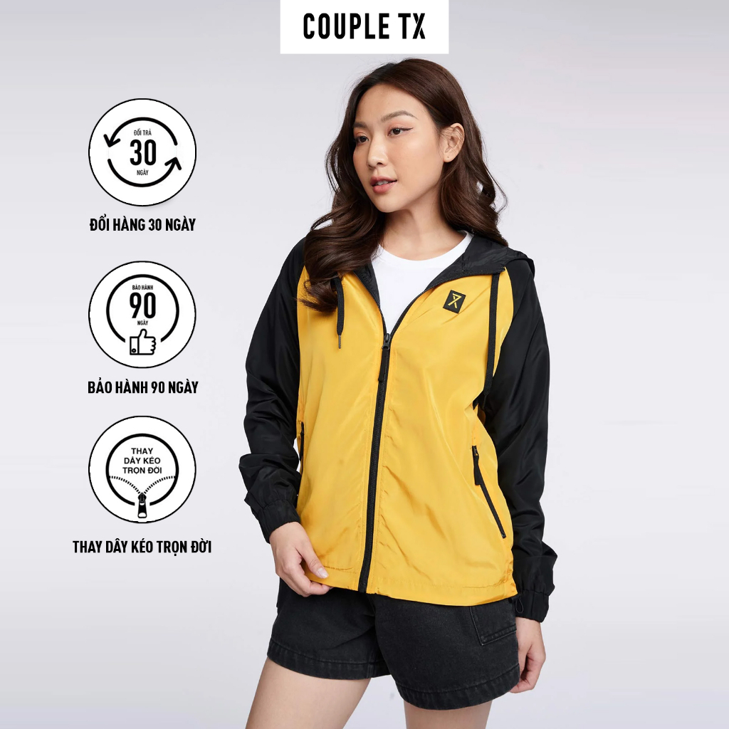 Áo Khoác Dù Nữ Couple TX Raglan Phối Màu WOP 2033