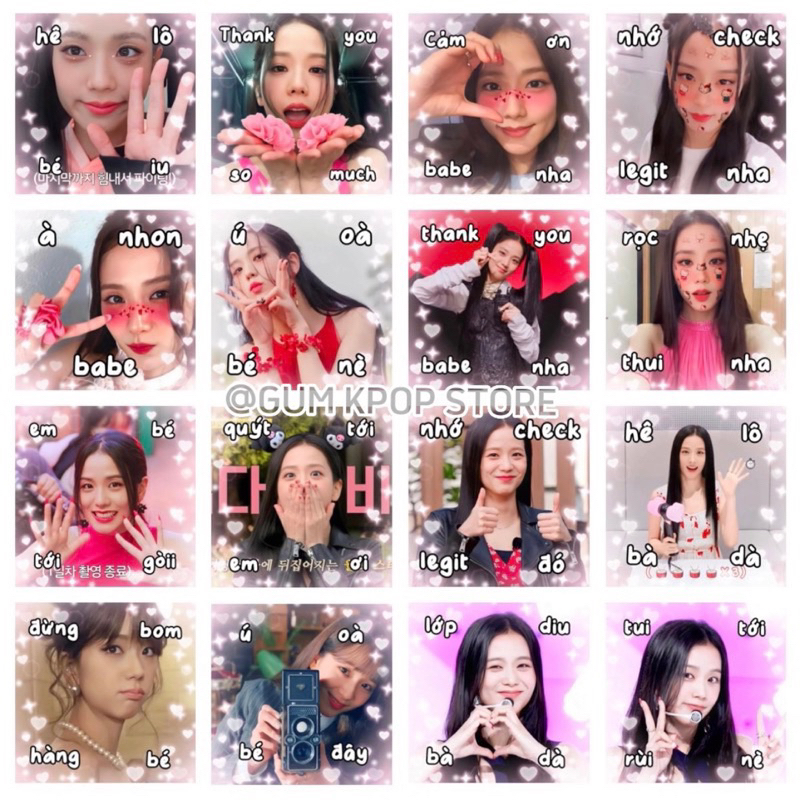 Sticker niêm phong biểu tượng JISOO  - GUM KPOP STORE
