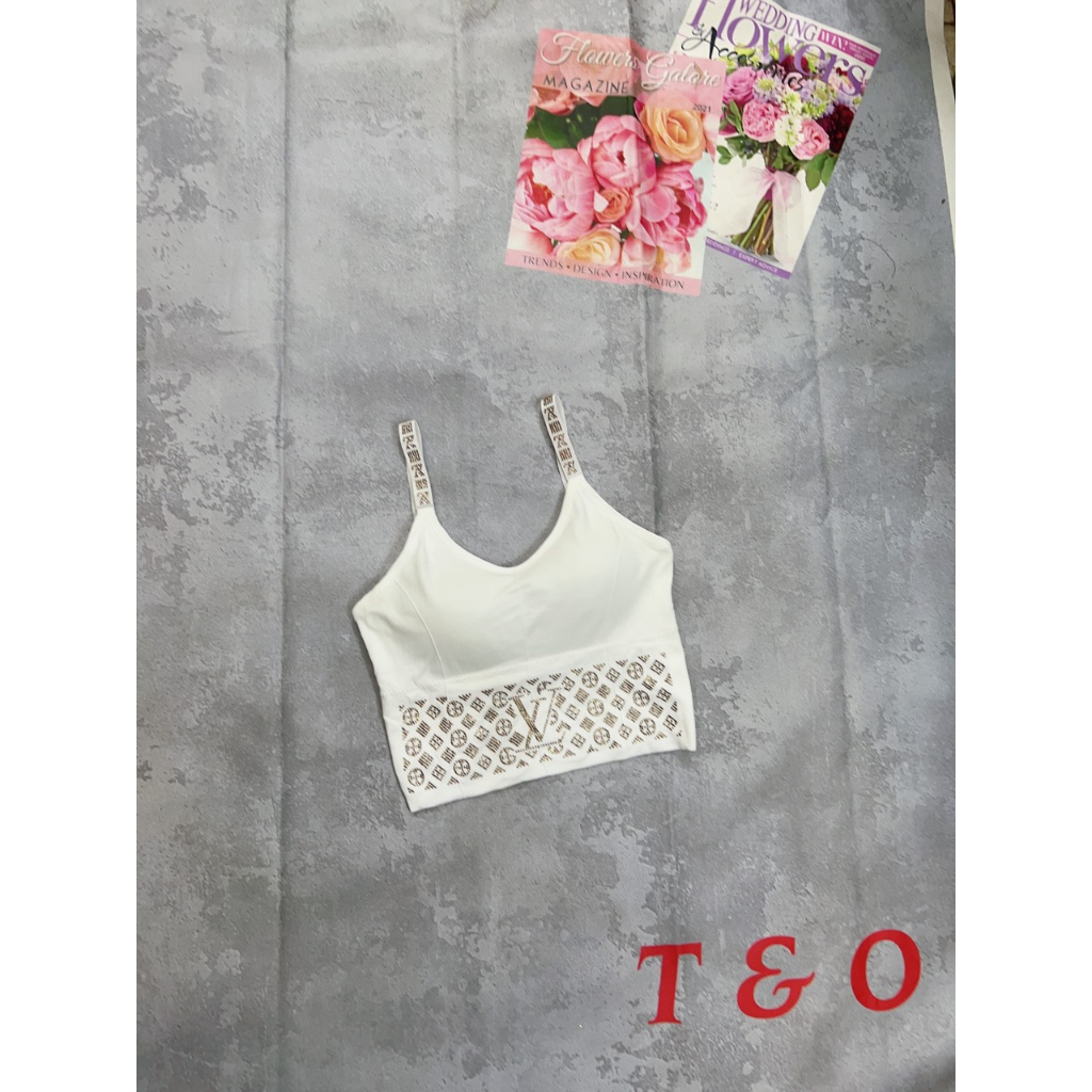 Áo bra 2 day đính đá hang quảng châu cao cấp