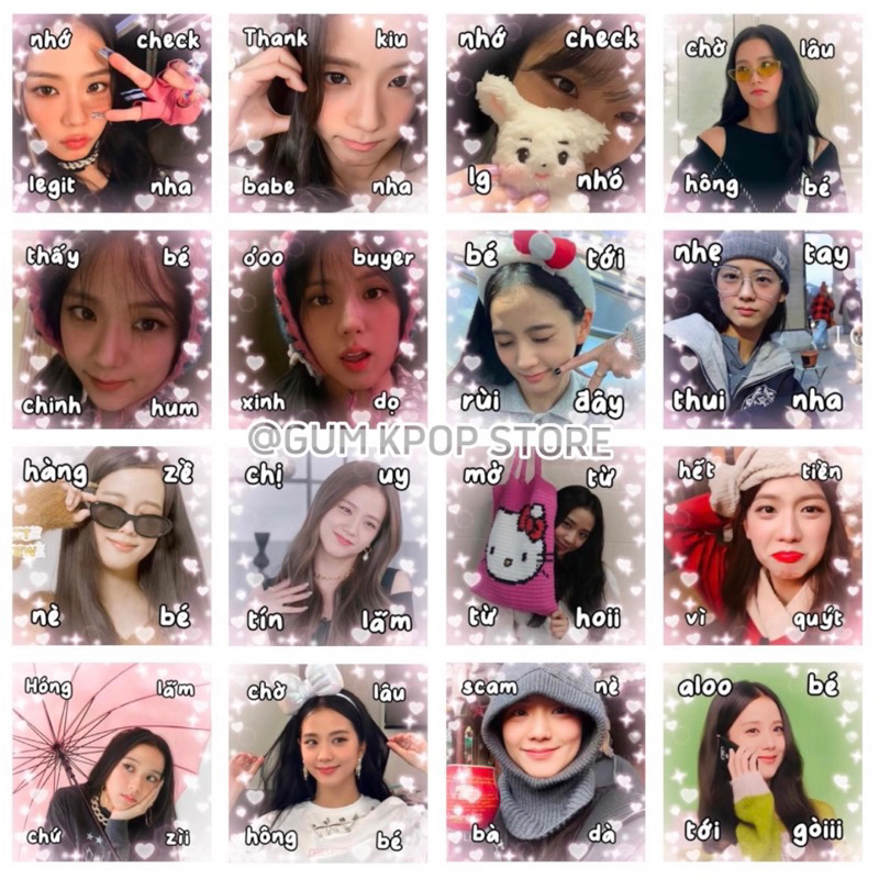 Sticker niêm phong biểu tượng JISOO  - GUM KPOP STORE