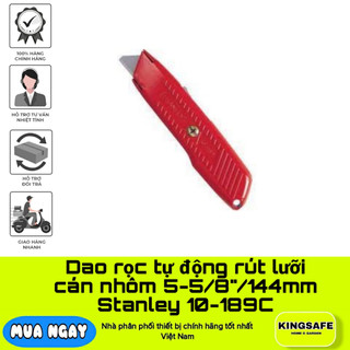Dao rọc tự động rút lưỡi cán nhôm 5-5/8"/144mm stanley 10-189c