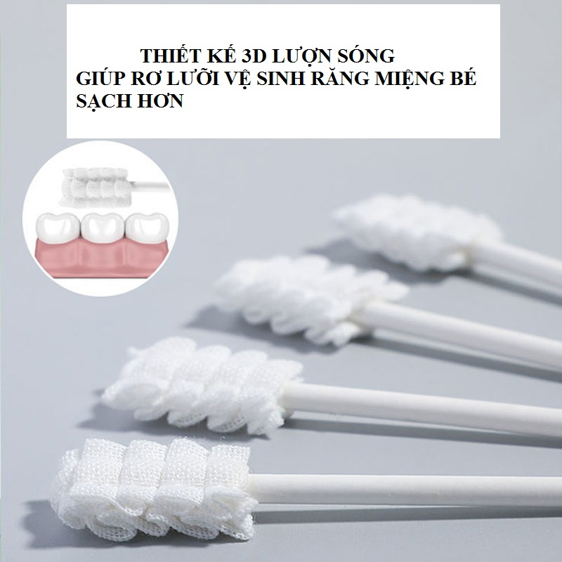Rơ Lưỡi Cho Bé Hộp 30 Que Tưa Lưỡi Cao Cấp Cho Trẻ Sơ Sinh An Toàn CIYUANSD