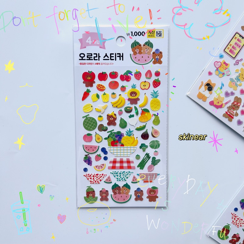 Hàng Sẵn |Sticker Daiso Hàn Quốc decor chính hãng | skinear sticker