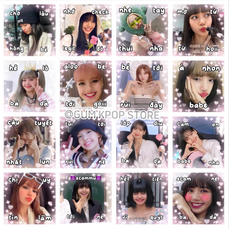Sticker niêm phong biểu tượng LISA  - GUM KPOP STORE
