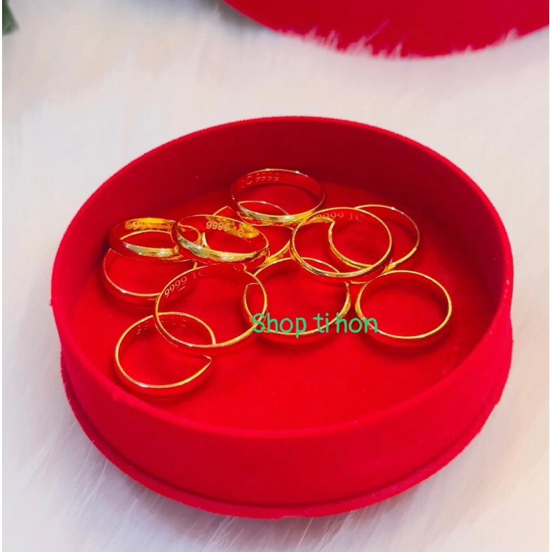 Nhẫn bạc 1 chỉ bạc xi 24 cao cấp ( nhẫn có khắc 9999,1c )