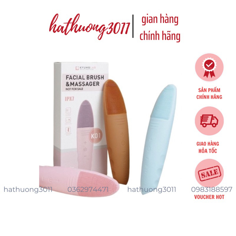 Máy Rửa Mặt KyungLab Nhỏ Gọn Tiện Lợi Facial Brush &amp; Massager - Màu Ngẫu Nhiên