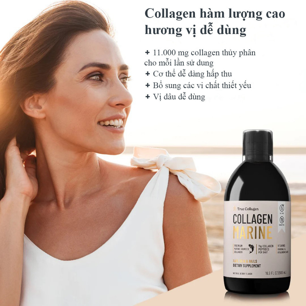True Collagen Marine Thụy Điển hàm lượng cao 220.000mg cơ thể hấp thụ tốt - CHUSA