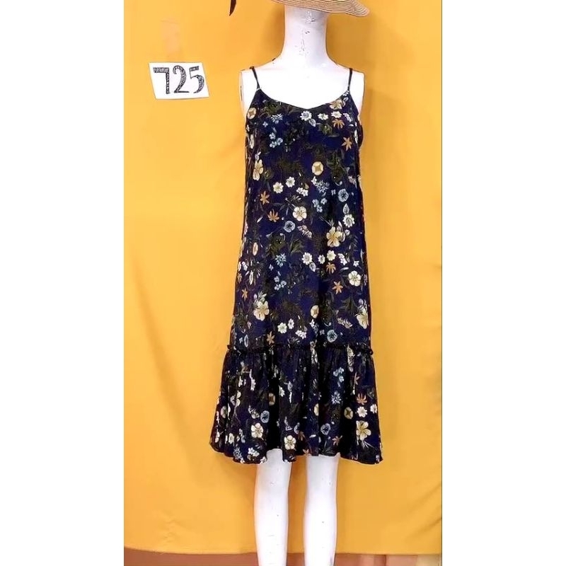 đầm hoa 2 dây size M/M+. S725