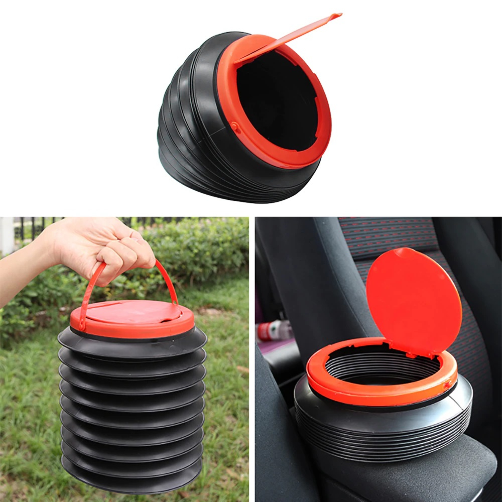 Thùng rác gấp gọn trên ô tô dung tích 4L