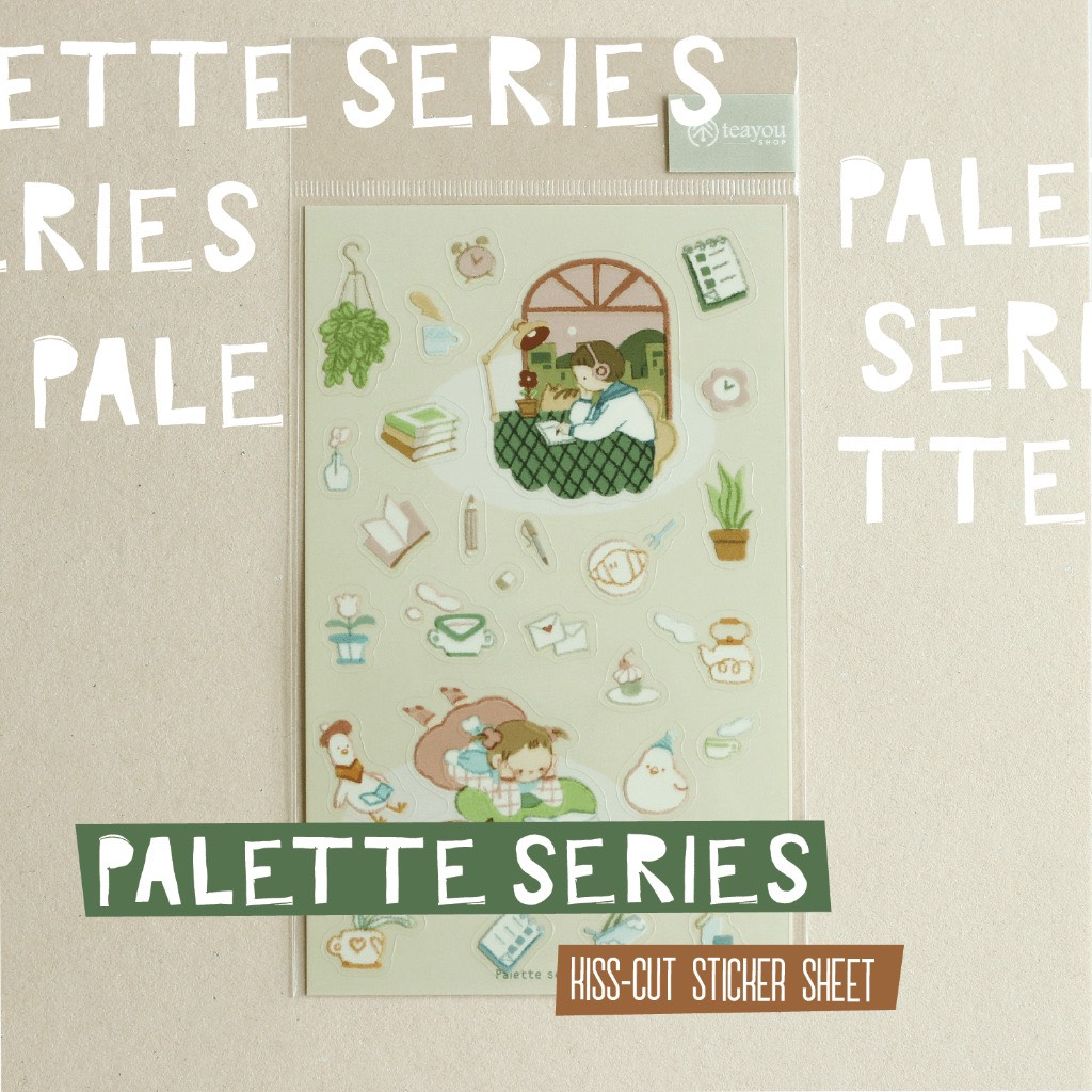 PET sticker Palette series | stickers vân mực nổi Teayou shop