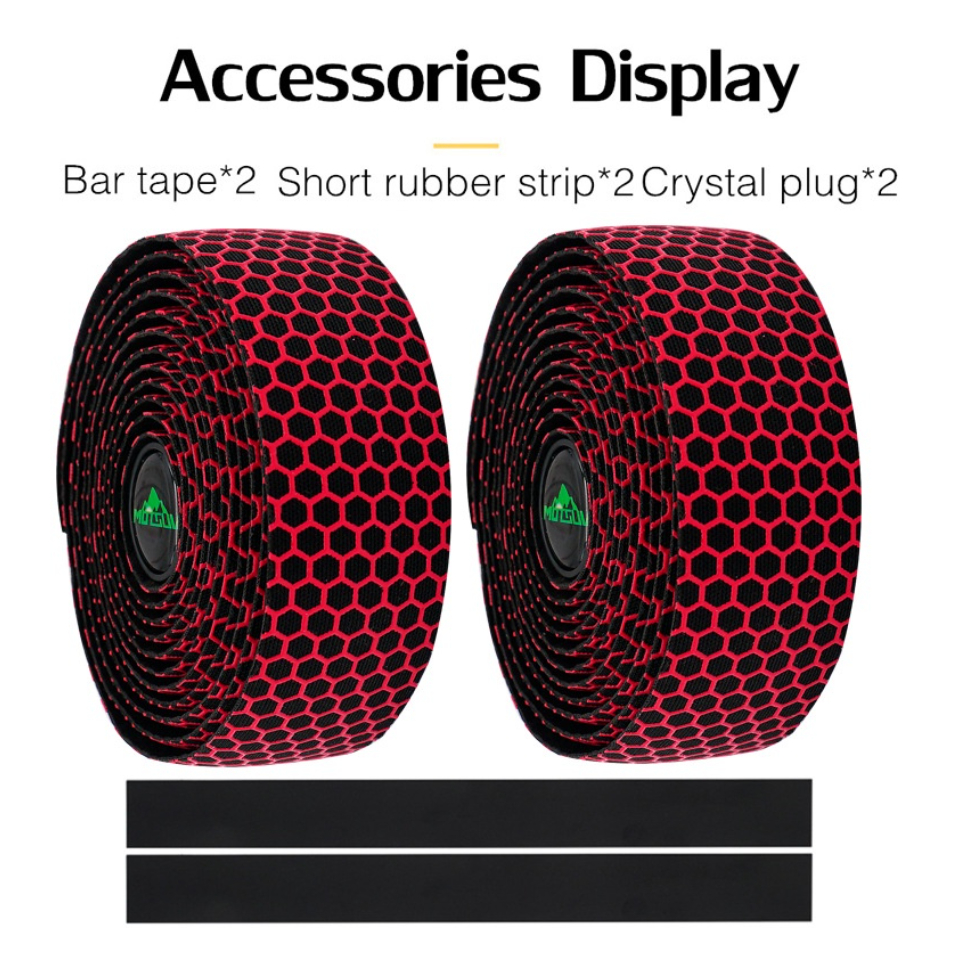 Dây Quấn Tay Lái Xe Đạp ROAD Bằng silicone (Vân tổ ong + vân carbon) Chống Trượt + Thoáng Khí + Tiện Dụng