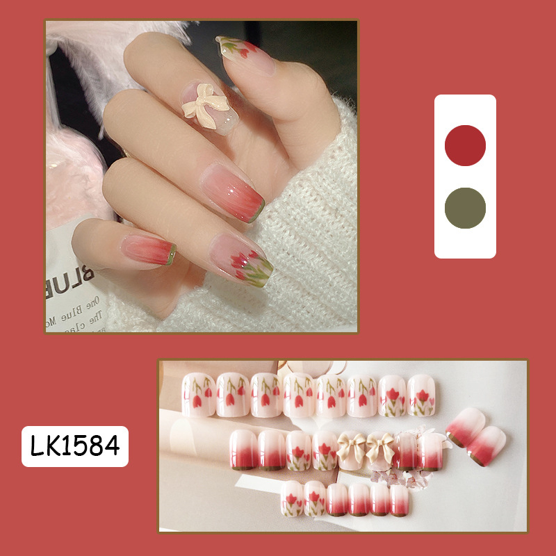 Móng Tay Giả Chinna Nii Hộp 24 Nail Box Giá Rẻ Kèm Phụ Kiện Làm Móng