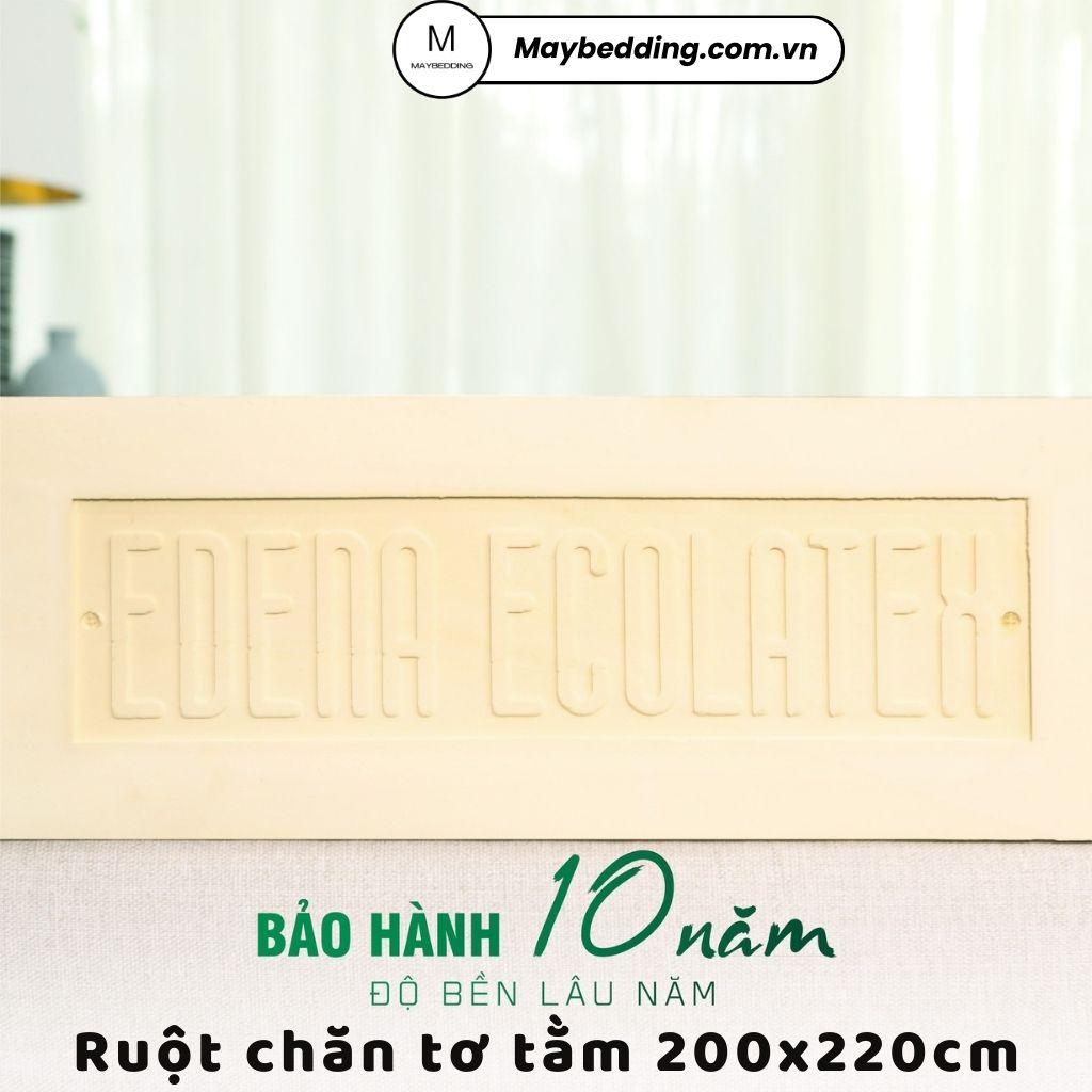 Nệm Cao Su Thiên Nhiên EDENA Ecolatex, Bảo Hành 10 Năm - Hàng Chính Hãng