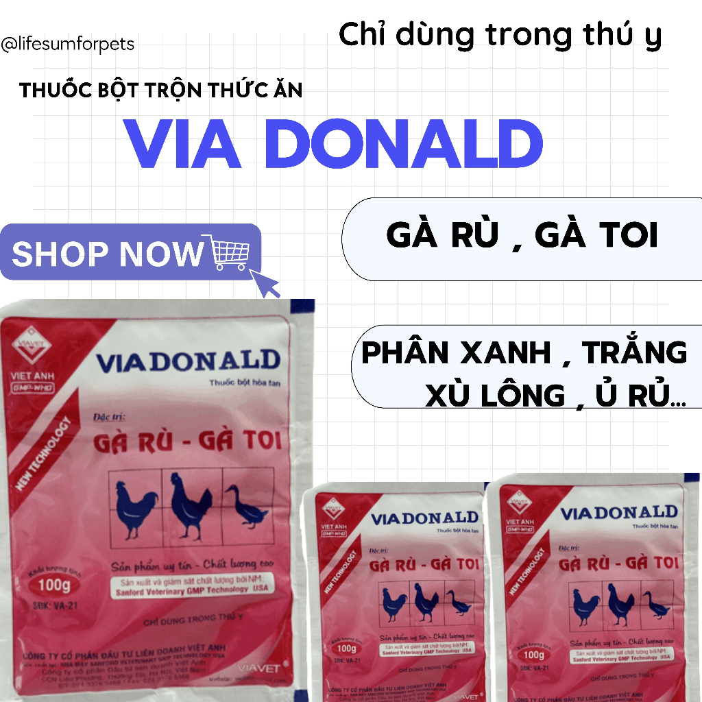 Gà rù , gà toi VIA DONALD 100G
