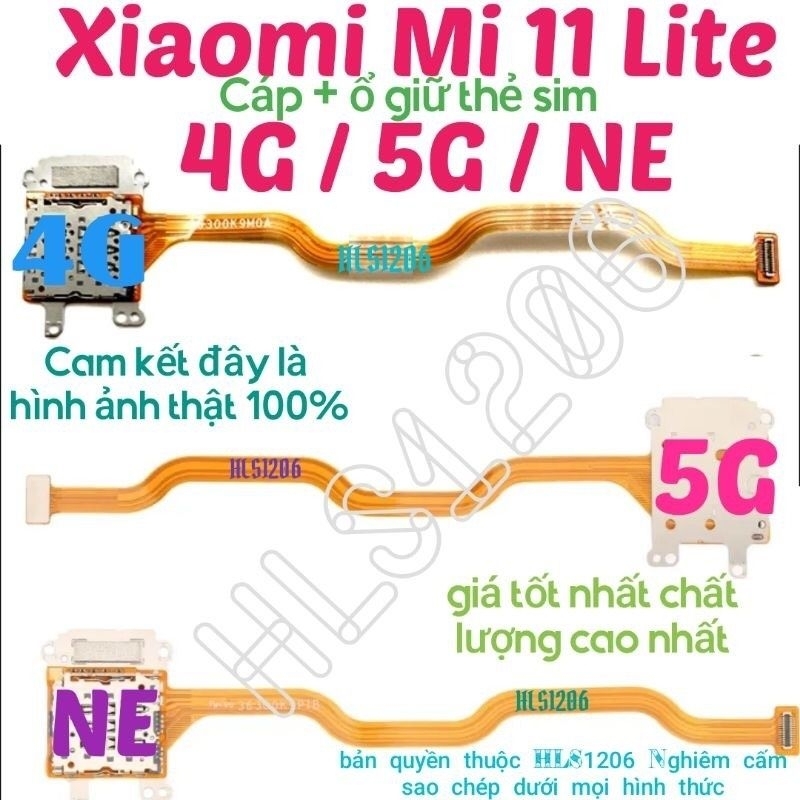 Ổ giữ sim Xiaomi Mi 11 Lite 4G 5G NE