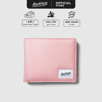 Ví Vải Gập Ngang Unisex Thương hiệu Recklesstripwear John Wallet Vải Polyester Trượt Nước, Hạn Chế Xù Vải, Phai Màu