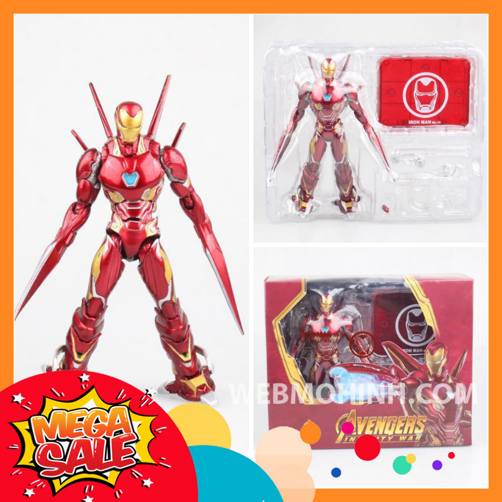 🌟GIÁ HỦY DIỆT🌟 Mô Hình Người Sắt Iron Man Mark 50 MK50 Nano Weapon SHF - S.H. Figuarts Full Box
