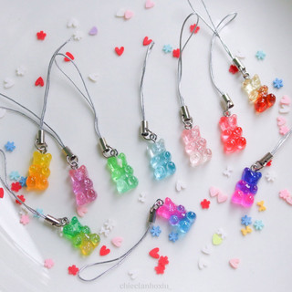 Móc khoá điện thoại gummy bear ombre màu loang 🐻🌈
