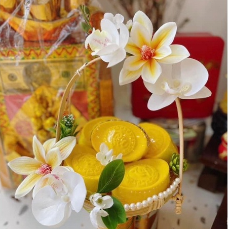 Kệ mẹt tre, kệ tầng  HANHDECOR đặt buffet hoa quả đồ ăn trang trí nhà hàng khách sạn