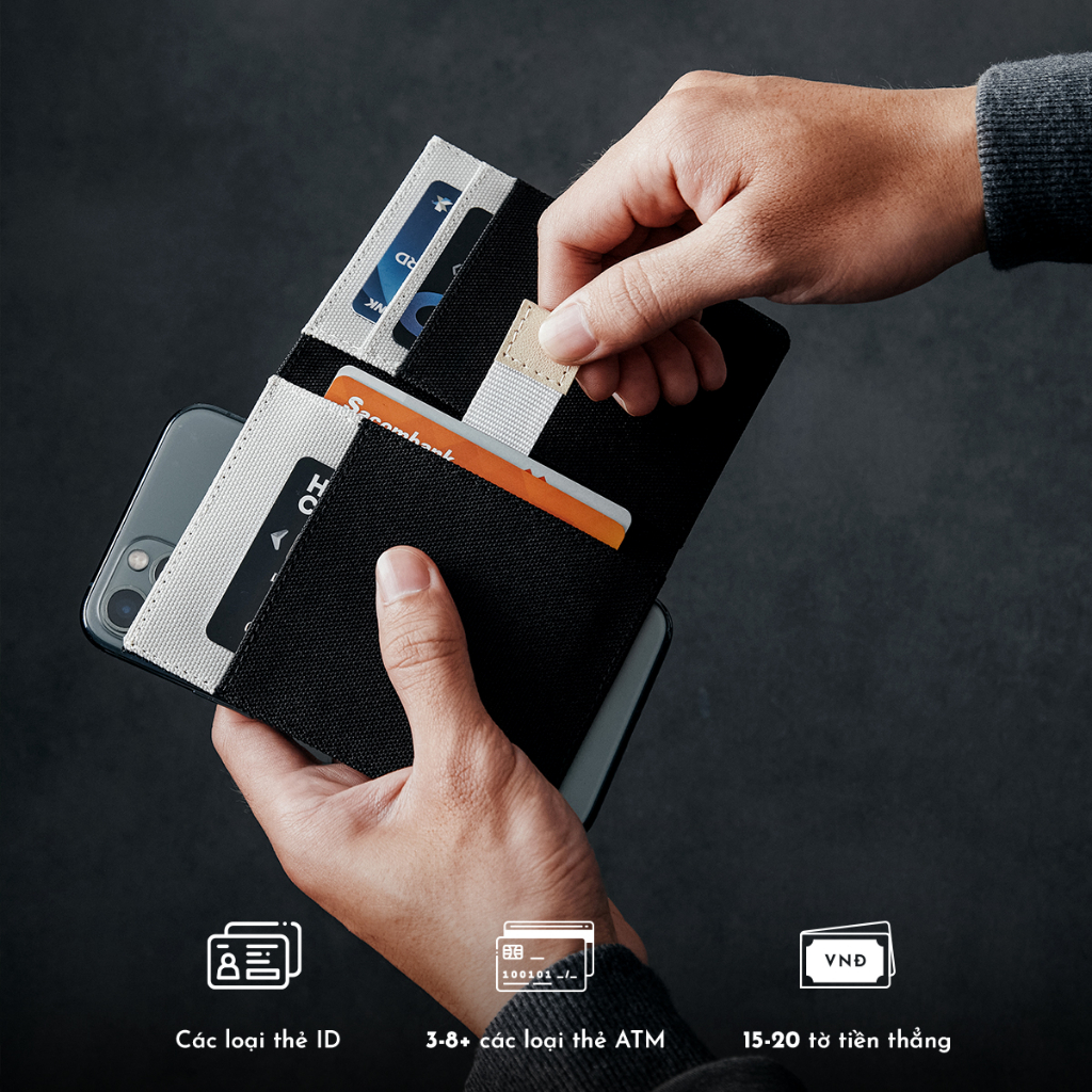 Ví Vải Reckless Mark Wallet II Màu Phối Polyester Kháng Nước