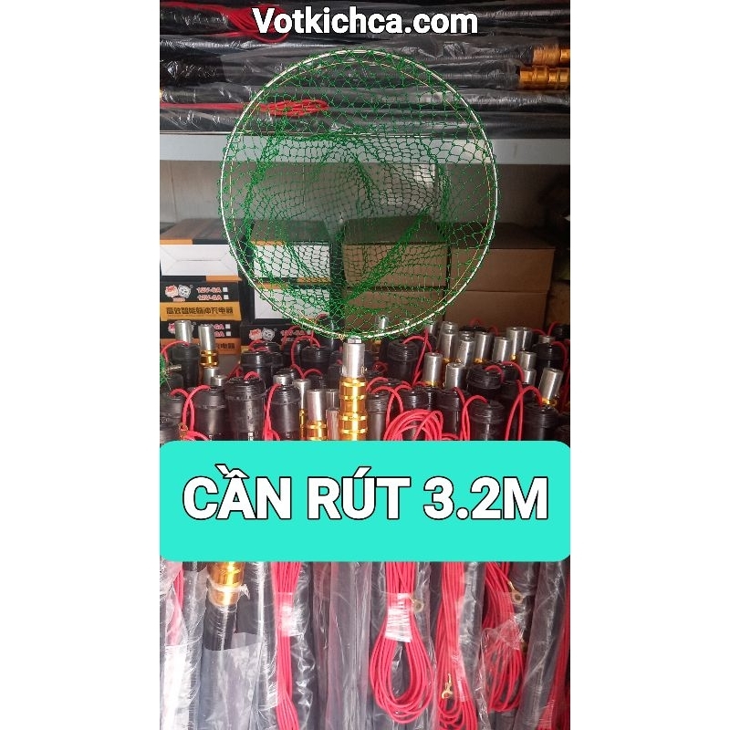 1 CẦN VỢT RÚT 3.2M 1 Đầu vợt lưới