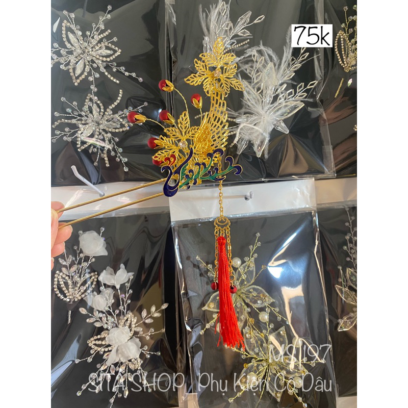 Trâm cài cổ trang cho cô dâu