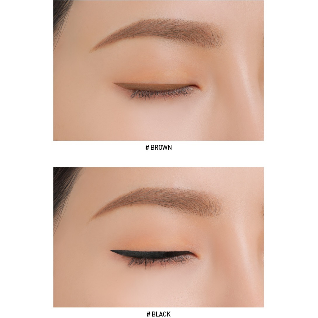 Kẻ Mắt Nước 3CE LIQUID BRUSH EYE LINER 1g #BLACK Siêu Mảnh Chống Nước Bền Màu Cả Ngày