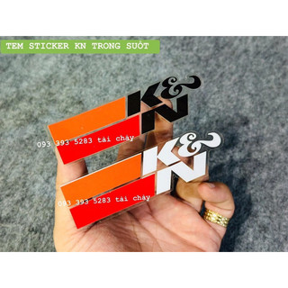 Tem sticker k&n trong suốt dán được nhiều vi trí