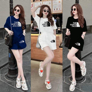  Set đồ bộ nữ mặc nhà rẻ đẹp mùa hè bộ đùi thể thao nữ bộ quần áo đùi nữ bigsize chất thun coton in The Nort 
