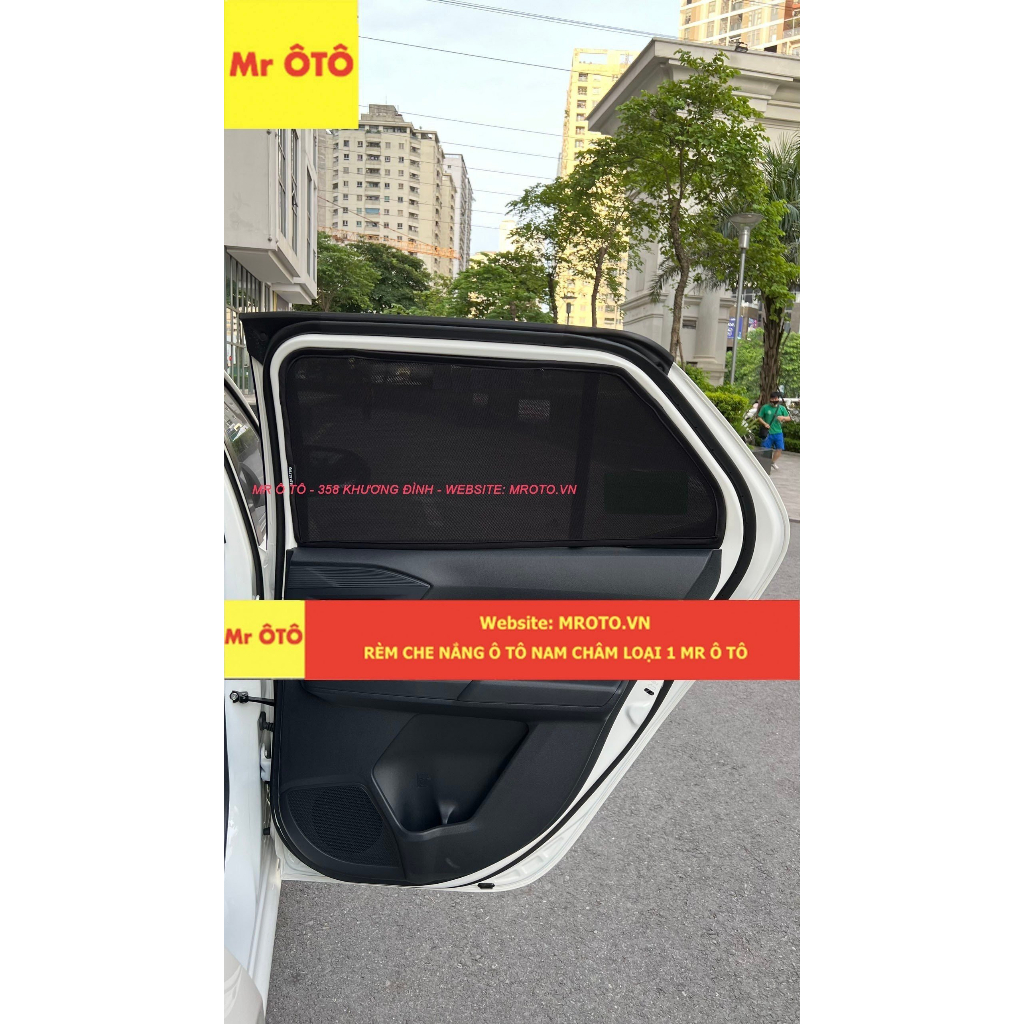 Rèm Che Nắng Xe Toyota WIGO 2023 Loại 1 Mr.OTO. Chuẩn Khít Theo Xe. Bảo Hành 2 Năm