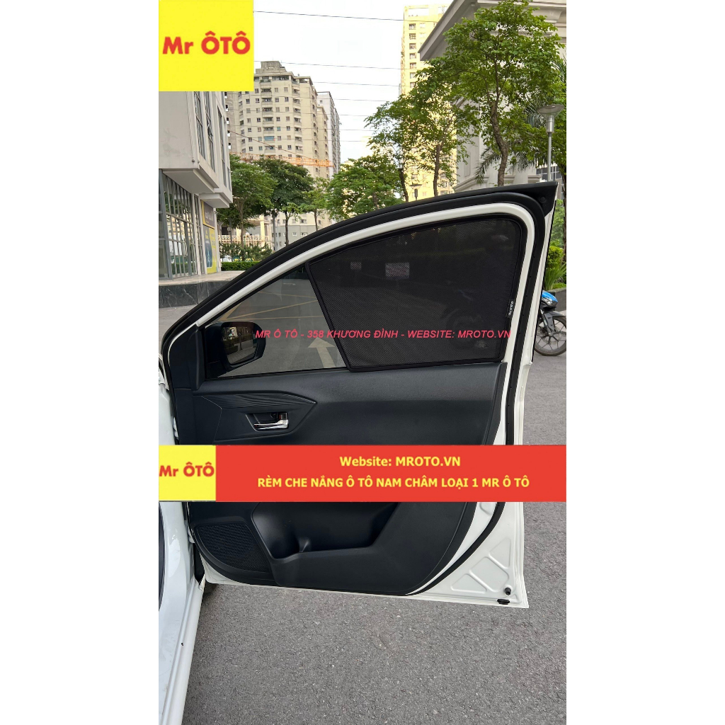 Rèm Che Nắng Xe Toyota WIGO 2023 Loại 1 Mr.OTO. Chuẩn Khít Theo Xe. Bảo Hành 2 Năm