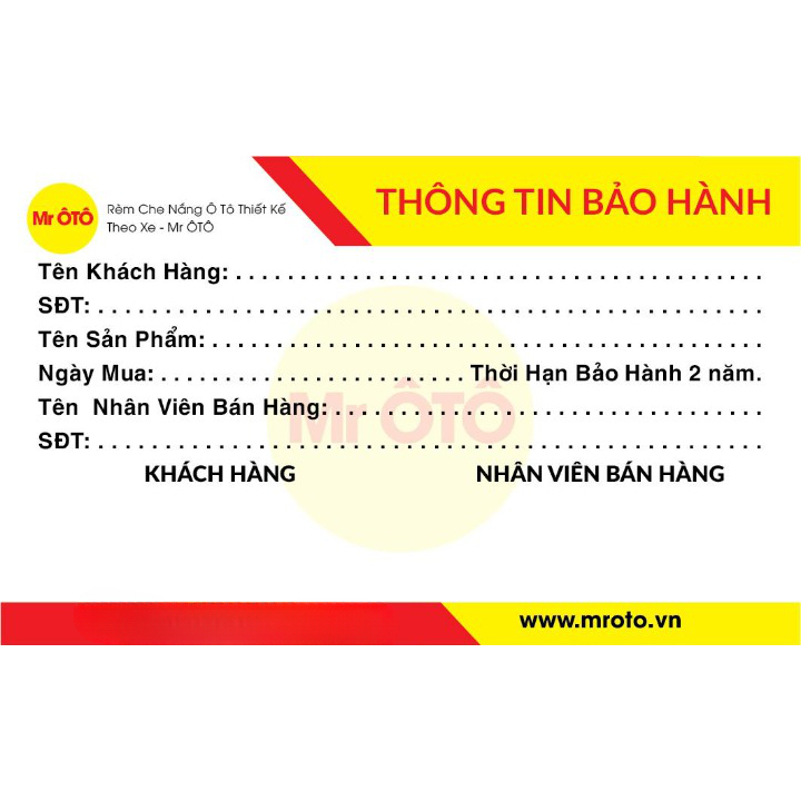 Rèm Che Nắng Xe Toyota WIGO 2023 Loại 1 Mr.OTO. Chuẩn Khít Theo Xe. Bảo Hành 2 Năm